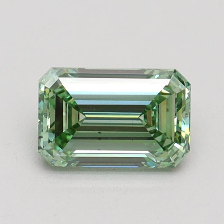 0.80 Ct. Fancy Intense Pacific Green Emerald Lab Grown Diamond