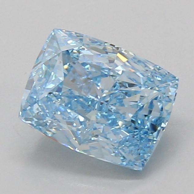 2.04 Ct. Fancy Vivid Blue Cushion Lab Grown Diamond