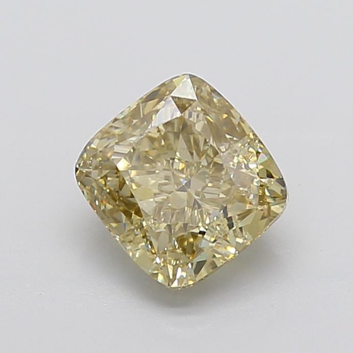 3.11 Ct. Light Greyish Yellow Cushion Lab Grown Diamond