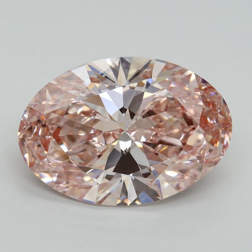 9.22 Ct. Fancy Intense Pink Oval Lab Grown Diamond