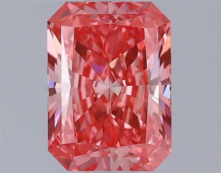 1.09 Ct. Fancy Vivid  Pink Radiant Lab Grown Diamond