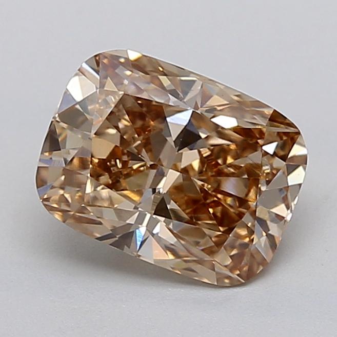 1.41 Ct. Fancy Light  Brown Cushion Lab Grown Diamond