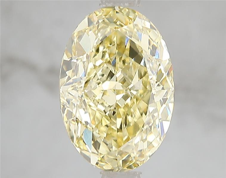 3.08 Ct. Fancy Intense Yellow Oval Lab Grown Diamond