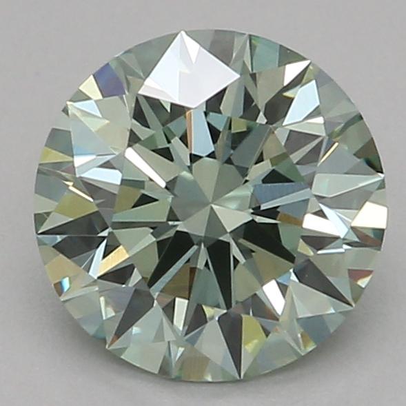 0.77 Ct. Fancy Vivid Green Round Lab Grown Diamond