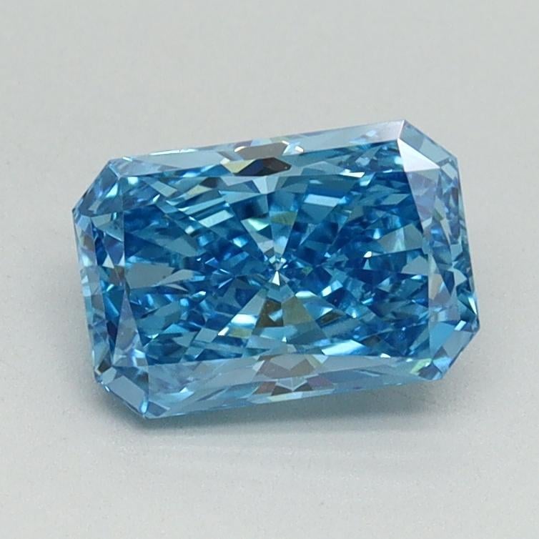 1.09 Ct. Fancy Vivid Malibu Blue Radiant Lab Grown Diamond