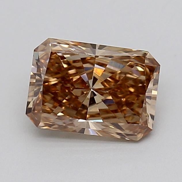 1.03 Ct. Fancy Pinkish Brown Radiant Lab Grown Diamond