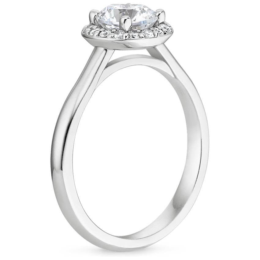 Platinum Fancy Halo Diamond Ring (1/6 ct. tw.), large side view