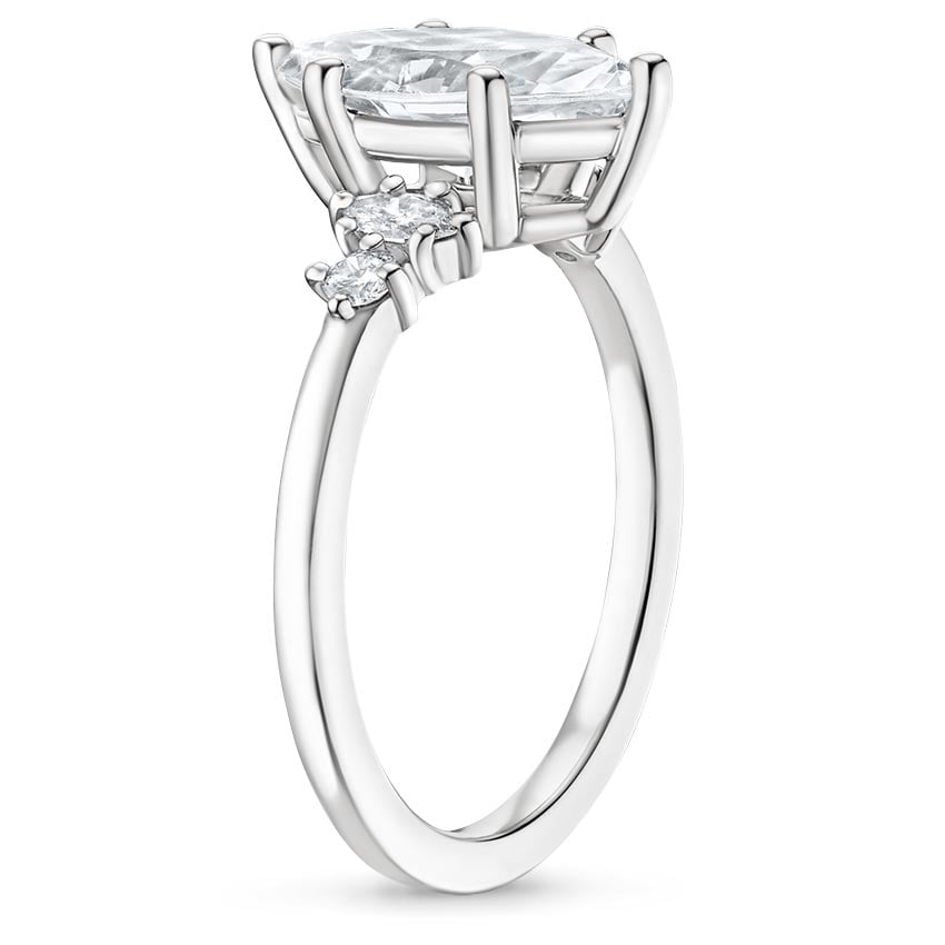 18K White Gold Miroir Diamond Ring, large side view