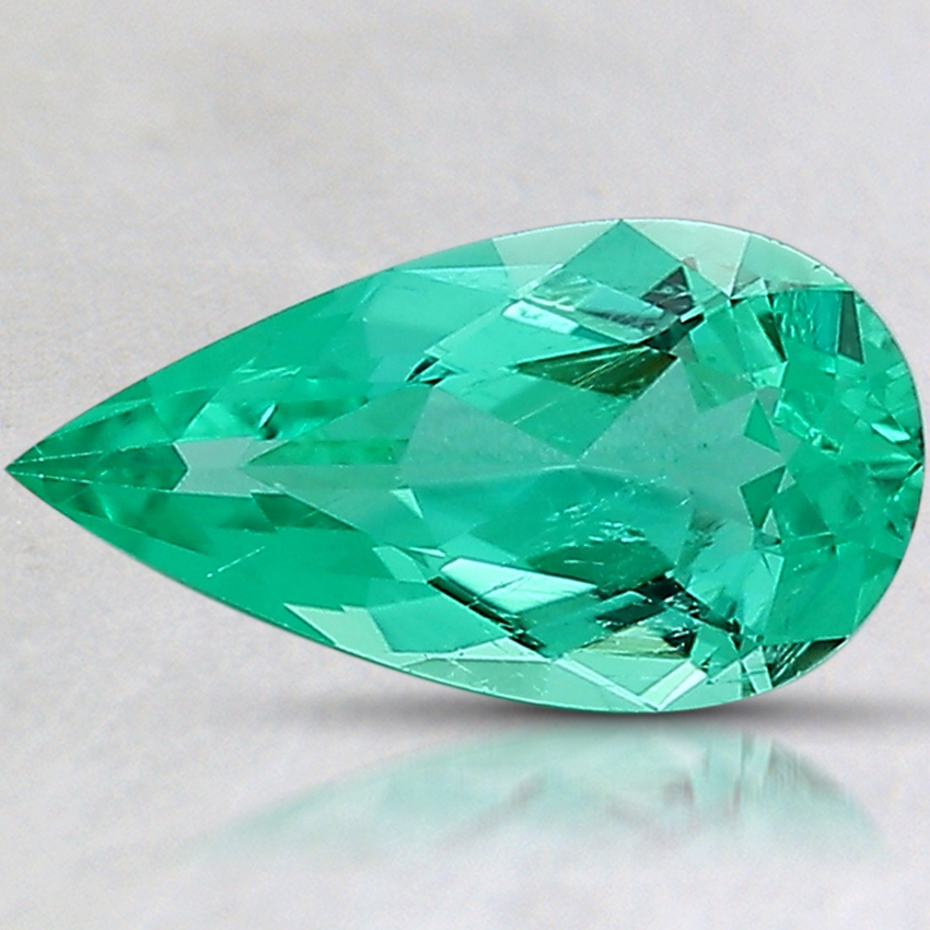 10.6x5.7mm Pear Colombian Emerald