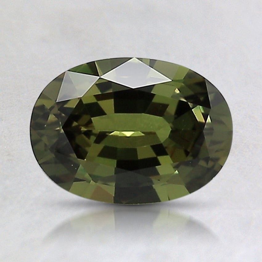 7.8x5.7mm Unheated Green Oval Australian Sapphire