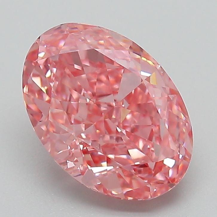 2.22 Ct. Fancy Vivid Pink Oval Lab Grown Diamond