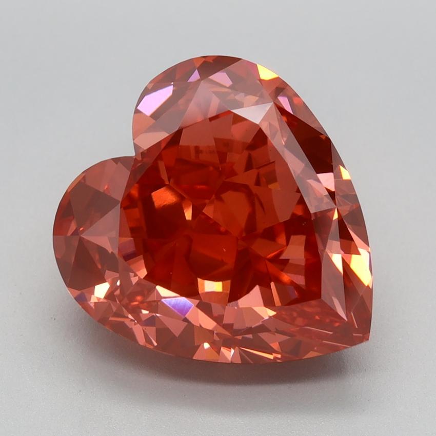 6.22 Ct. Fancy Vivid Pink Heart Lab Grown Diamond