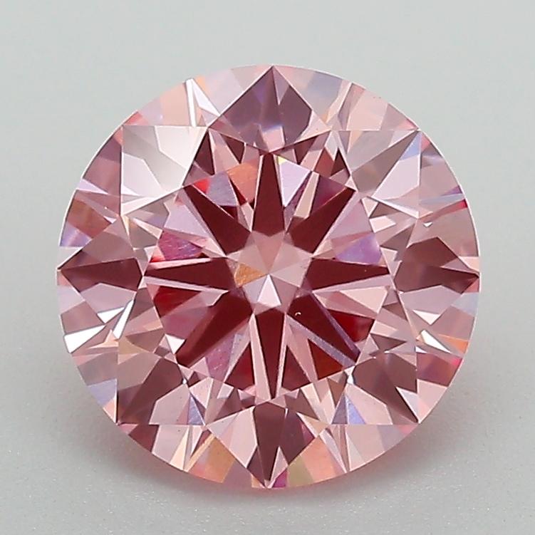 2.20 Ct. Fancy Vivid Pink Round Lab Grown Diamond