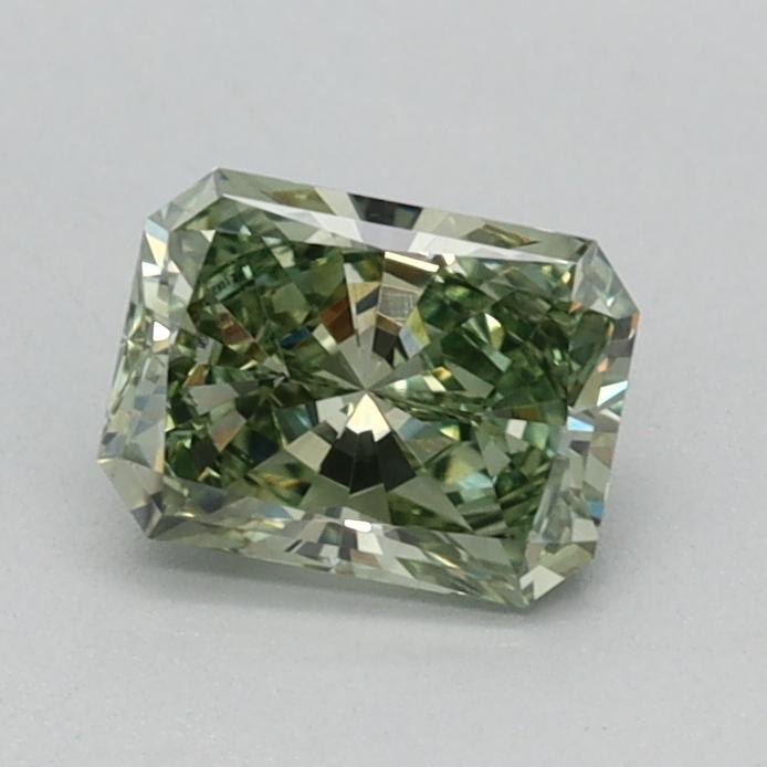 0.51 Ct. Fancy Vivid Green Radiant Lab Grown Diamond