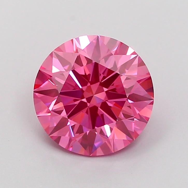 2.08 Ct. Fancy Vivid Pink Round Lab Grown Diamond