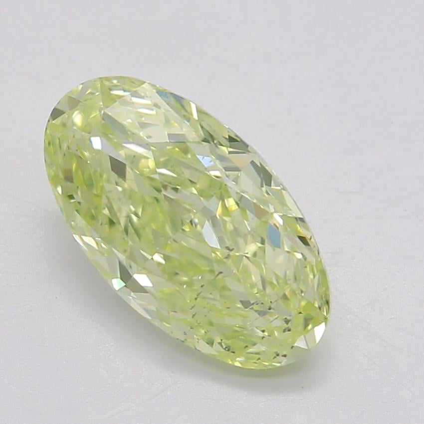 1.02 Ct. Fancy Light Greenish Yellow Oval Diamond