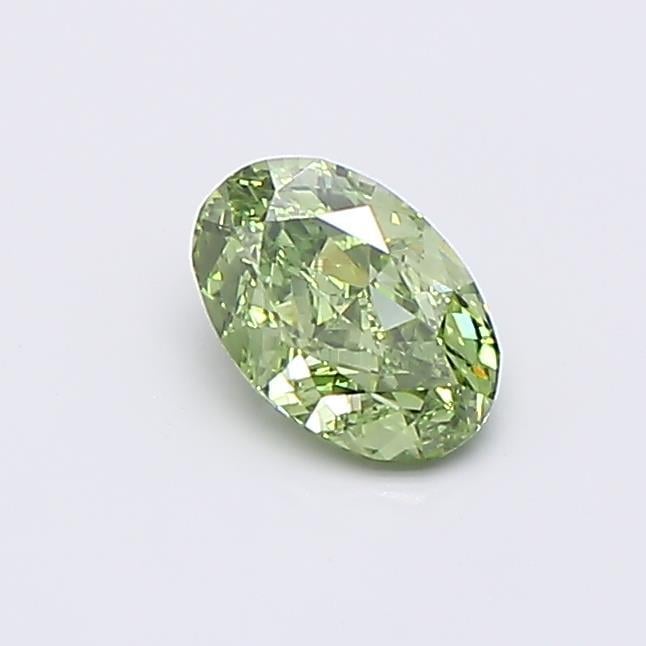 0.51 Ct. Fancy Vivid  Green Oval Lab Grown Diamond
