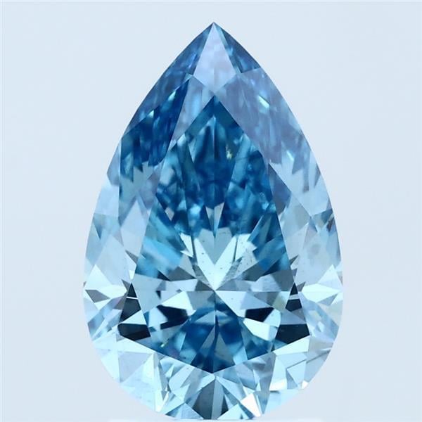 2.08 Ct. Fancy Vivid Blue Pear Lab Grown Diamond