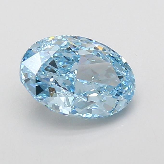 1.57 Ct. Fancy Vivid Blue Oval Lab Grown Diamond