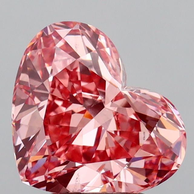 3.08 Ct. Fancy Vivid  Pink Heart Lab Grown Diamond