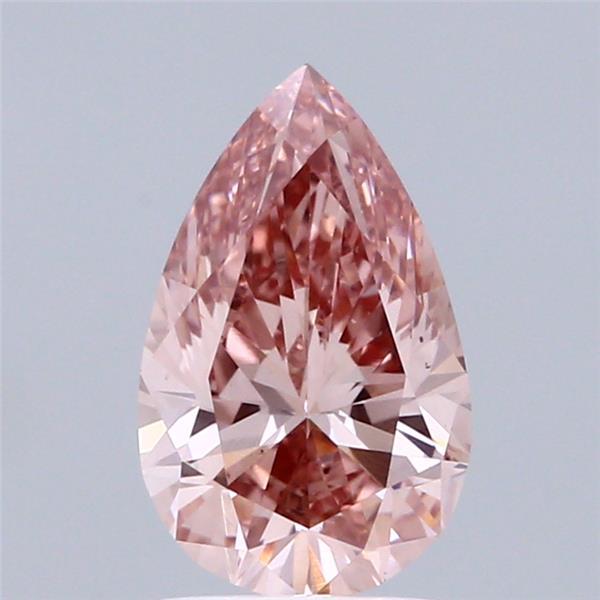 1.41 Ct. Fancy Vivid Brownish Pink Pear Lab Grown Diamond