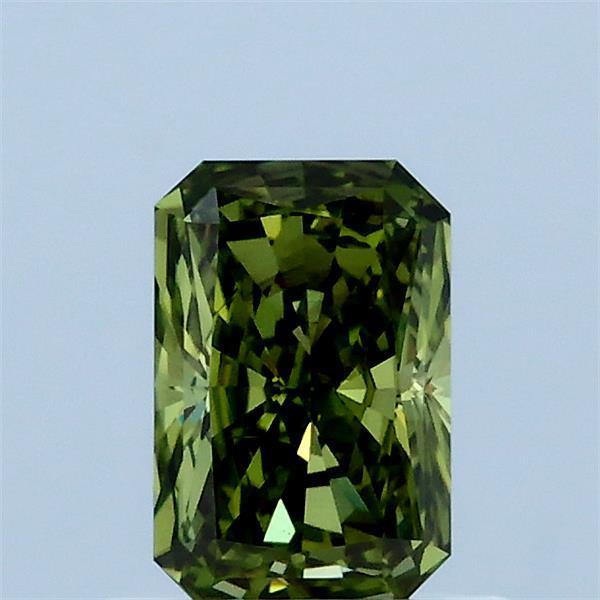 0.70 Ct. Fancy Vivid Green Radiant Lab Grown Diamond