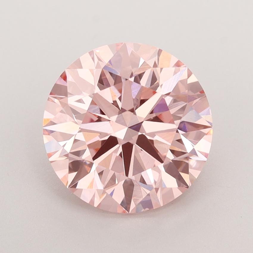 3.03 Ct. Fancy Intense Pink Round Lab Grown Diamond