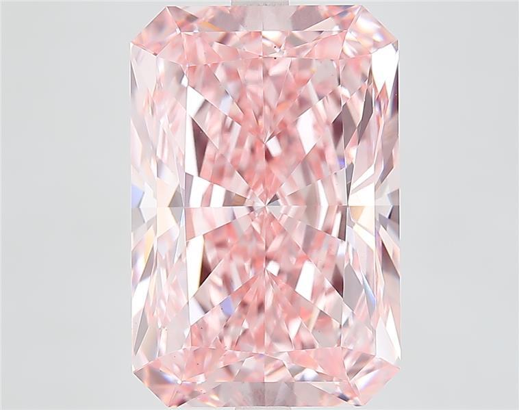 9.56 Ct. Fancy Vivid Pink Radiant Lab Grown Diamond