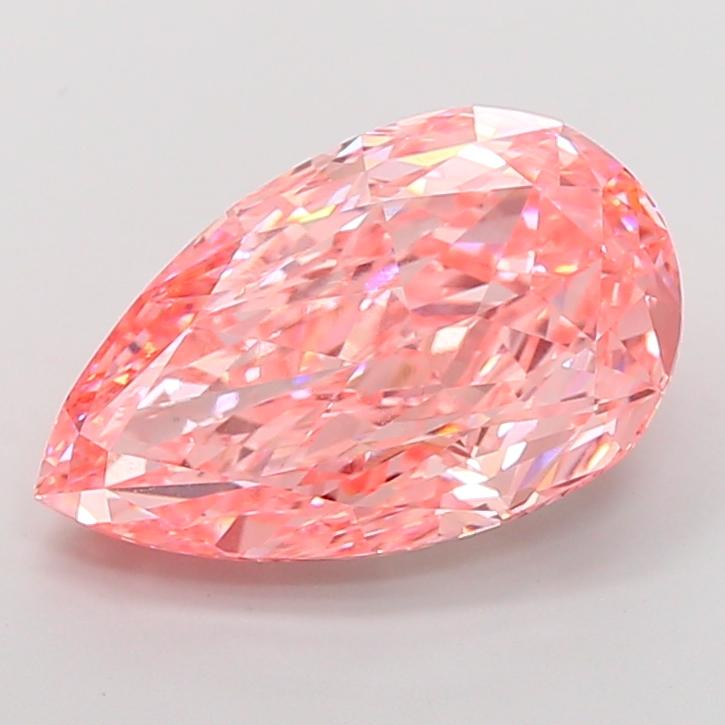 10.06 Ct. Fancy Vivid Pink Pear Lab Grown Diamond