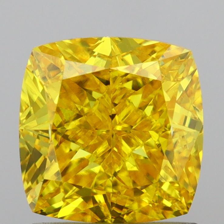 2.03 Ct. Fancy Vivid Cushion Lab Grown Diamond
