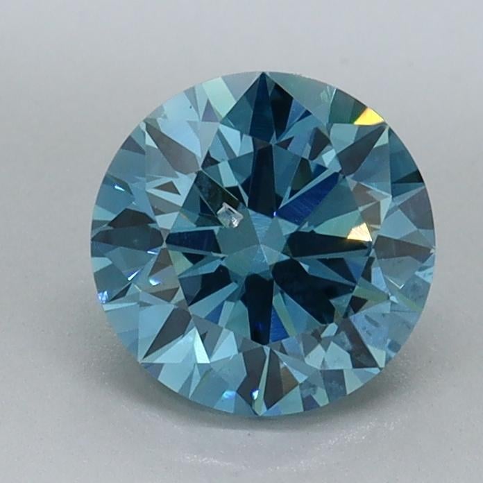 1.05 Ct. Fancy Vivid Malibu Blue Round Lab Grown Diamond