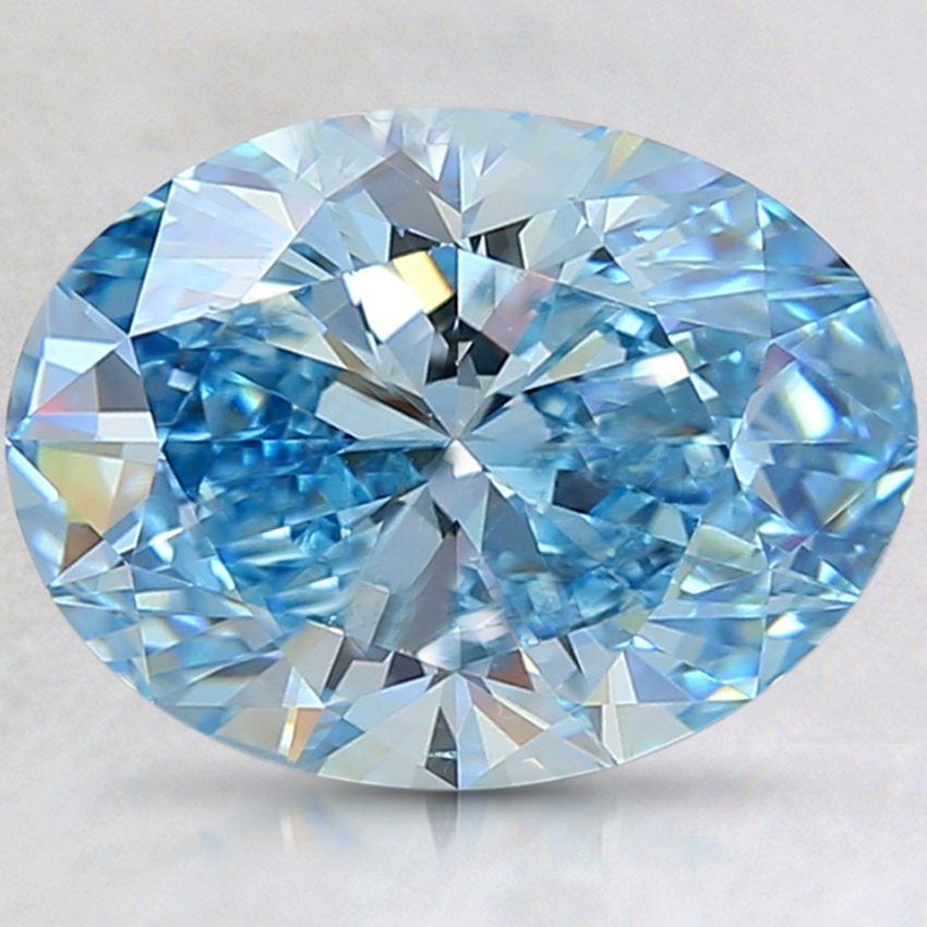 3.00 Ct. Fancy Vivid Blue Oval Lab Created Diamond