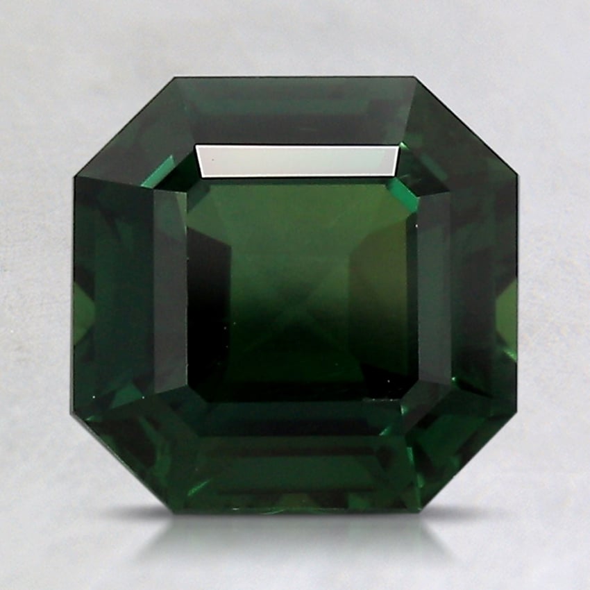 7.7x7.6mm Green Asscher Sapphire