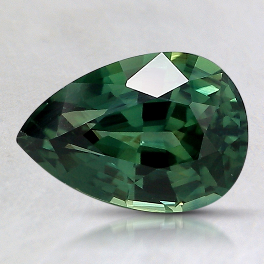 8.9x6.2mm Unheated Teal Pear Sapphire