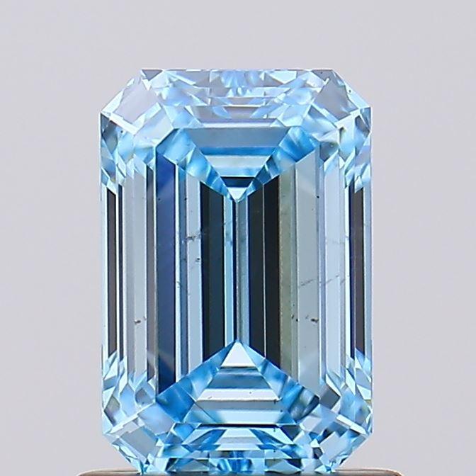 1.08 Ct. Fancy Vivid Blue Emerald Lab Grown Diamond