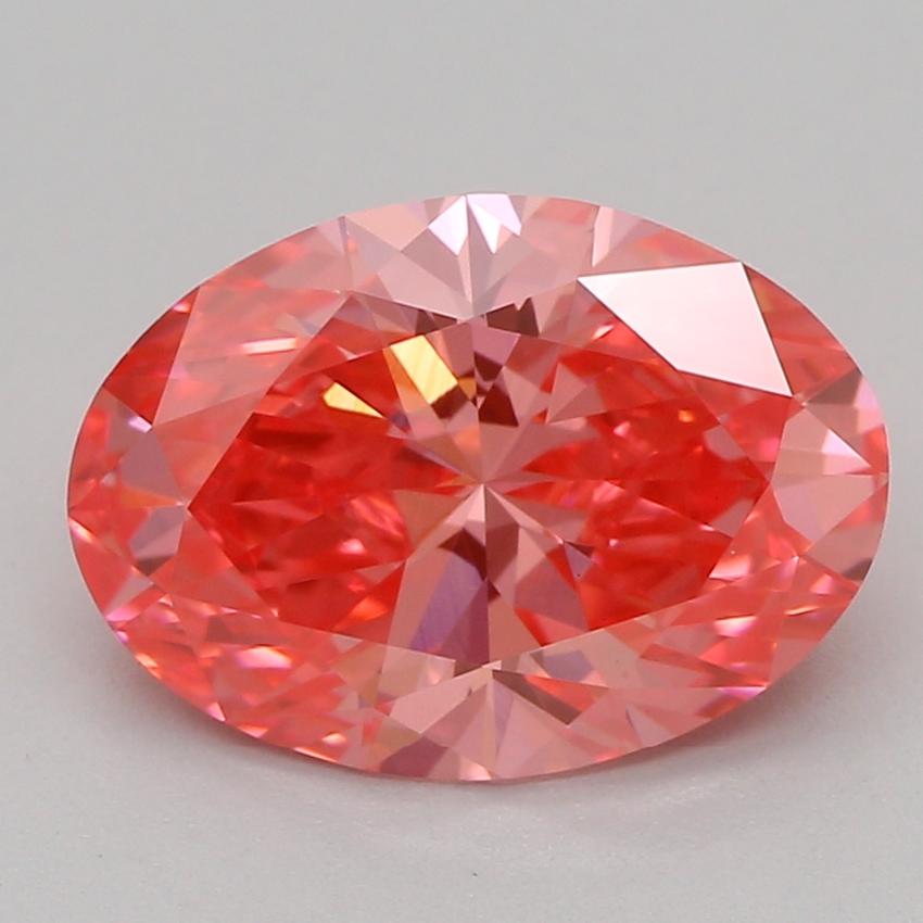 1.53 Ct. Fancy Vivid Pink Oval Lab Grown Diamond