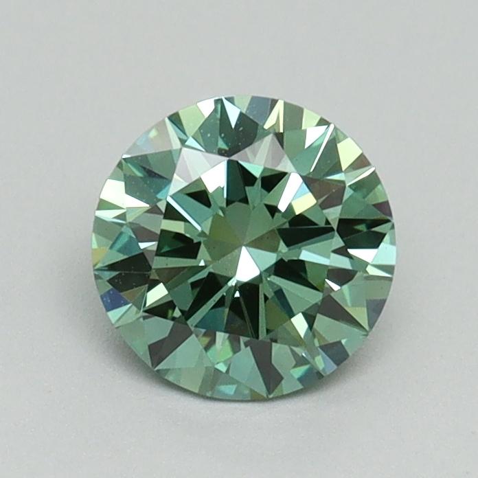 0.77 Ct. Fancy Vivid Green Round Lab Grown Diamond