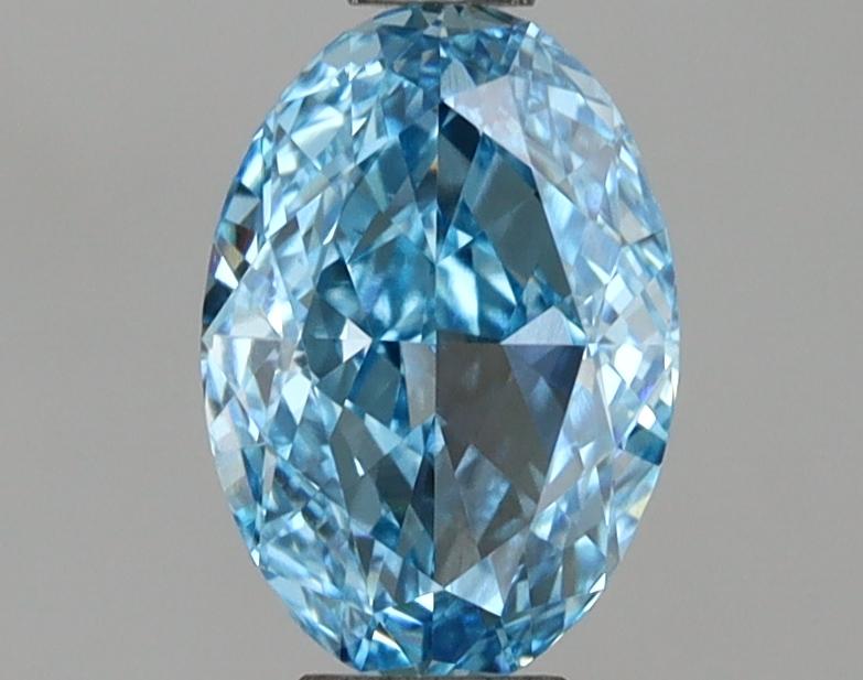 1.01 Ct. Fancy Vivid Blue Oval Lab Grown Diamond