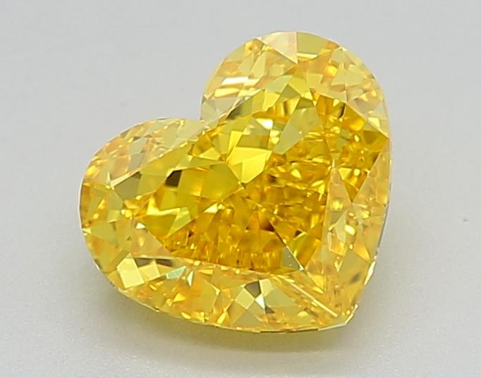 1.71 Ct. Fancy Vivid  Yellow Heart Lab Grown Diamond