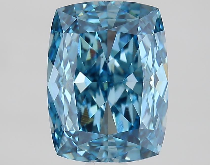1.83 Ct. Fancy Vivid Blue Cushion Lab Grown Diamond