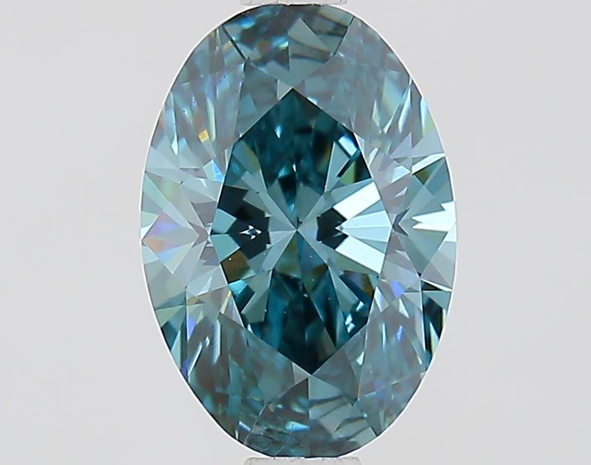 1.11 Ct. Fancy Vivid Blue Oval Lab Grown Diamond
