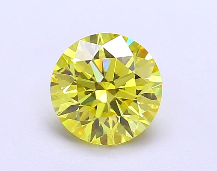 1.12 Ct. Fancy Vivid Yellow Round Lab Grown Diamond