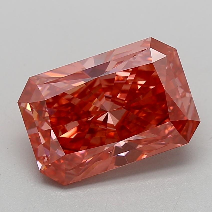 5.22 Ct. Fancy Vivid  Pink Radiant Lab Grown Diamond