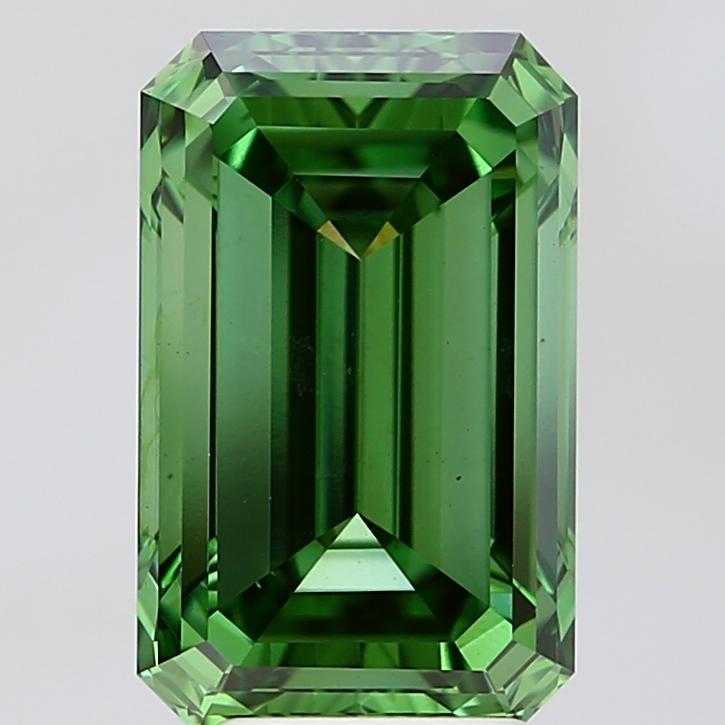 5.01 Ct. Fancy Vivid Green Emerald Lab Grown Diamond