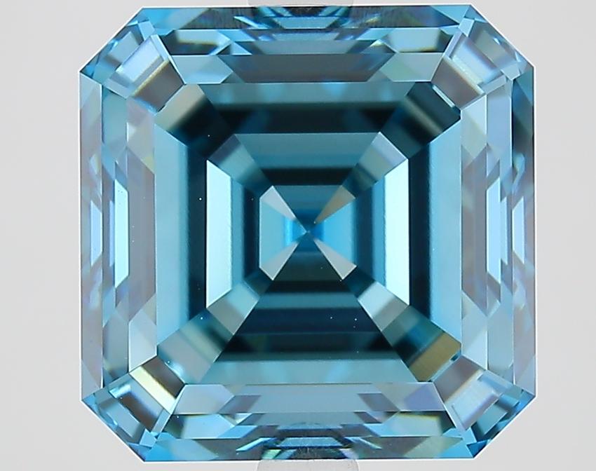 5.50 Ct. Fancy Vivid Blue Asscher Lab Grown Diamond