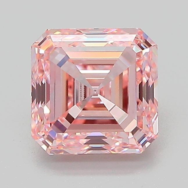 1.53 Ct. Fancy Intense Pink Asscher Lab Grown Diamond