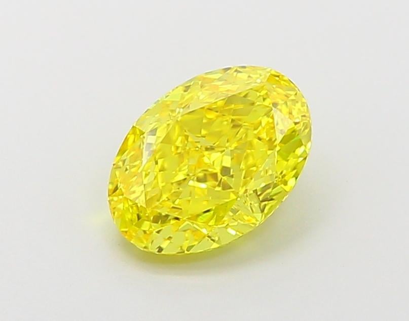 1.58 Ct. Fancy Vivid  Yellow Oval Lab Grown Diamond