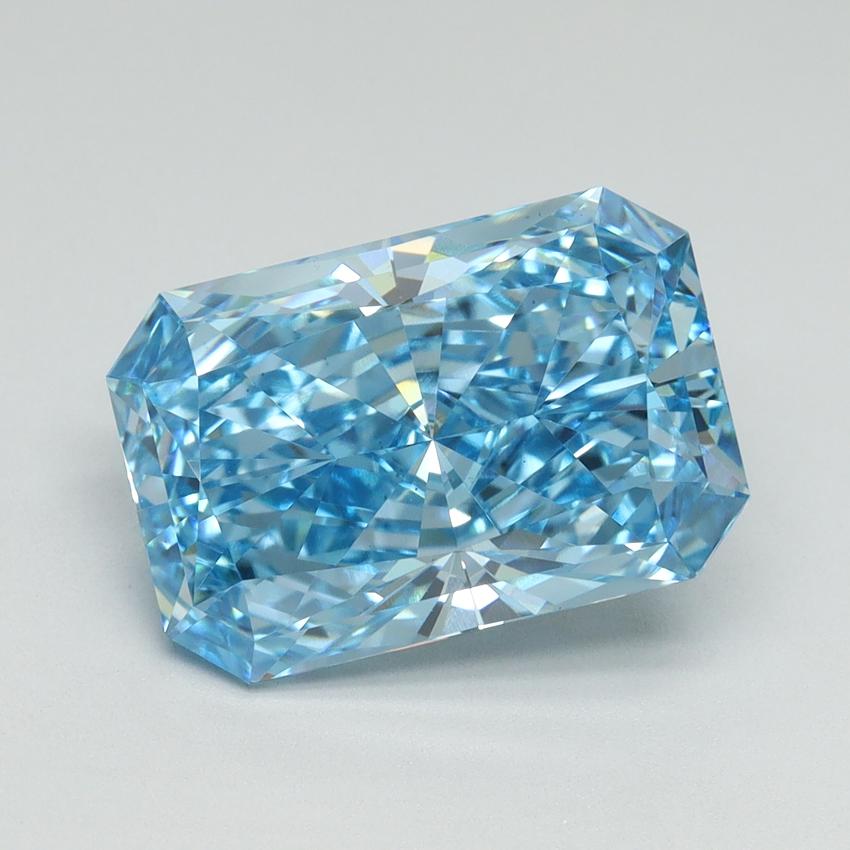5.09 Ct. Fancy Vivid Blue Radiant Lab Grown Diamond