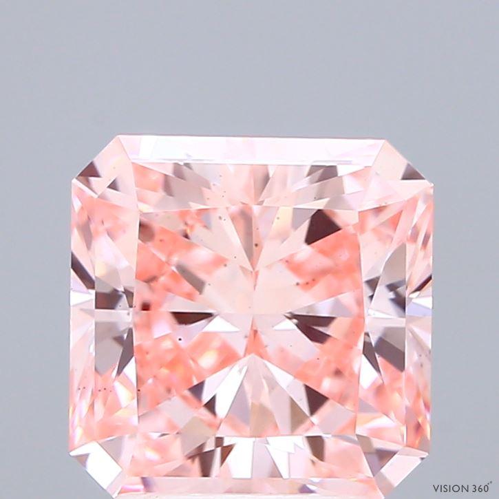 3.11 Ct. Fancy Vivid Pink Radiant Lab Grown Diamond