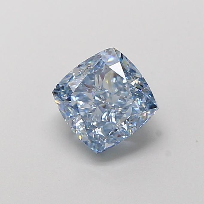 1.33 Ct. Fancy Vivid  Blue Cushion Lab Grown Diamond
